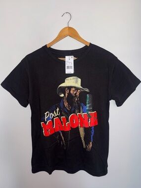 New Post Malone Graphic Short-Sleeve Tee in Black M 100% Cotton